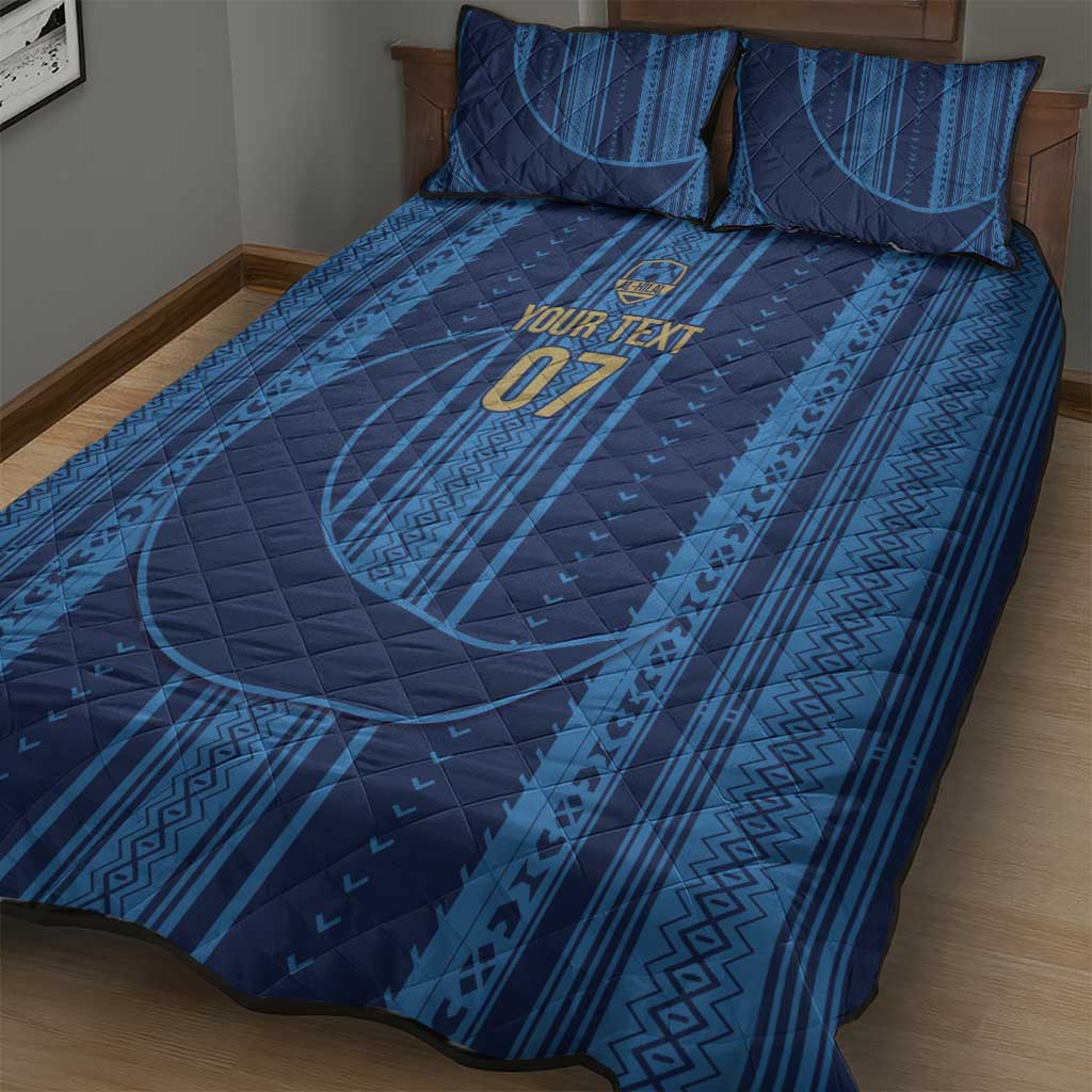 Saudi Football Al Zaeem Custom Quilt Bed Set Crescent Moon - Wonder Print Shop