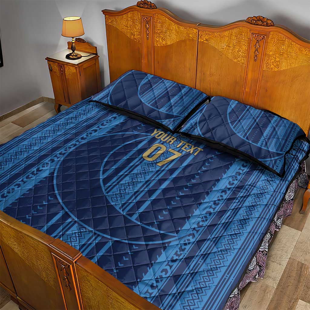 Saudi Football Al Zaeem Custom Quilt Bed Set Crescent Moon - Wonder Print Shop