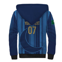 Saudi Football Al Zaeem Custom Sherpa Hoodie Crescent Moon - Wonder Print Shop