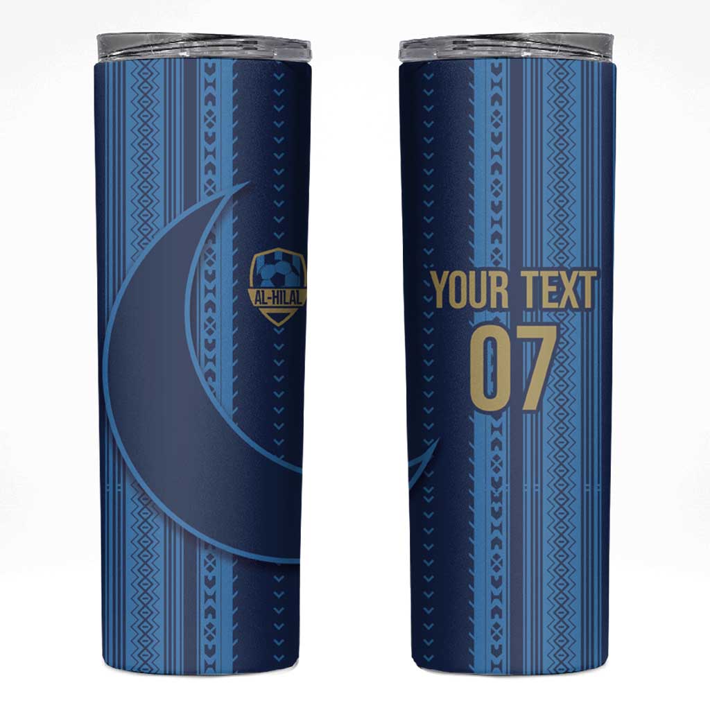 Saudi Football Al Zaeem Custom Skinny Tumbler Crescent Moon - Wonder Print Shop
