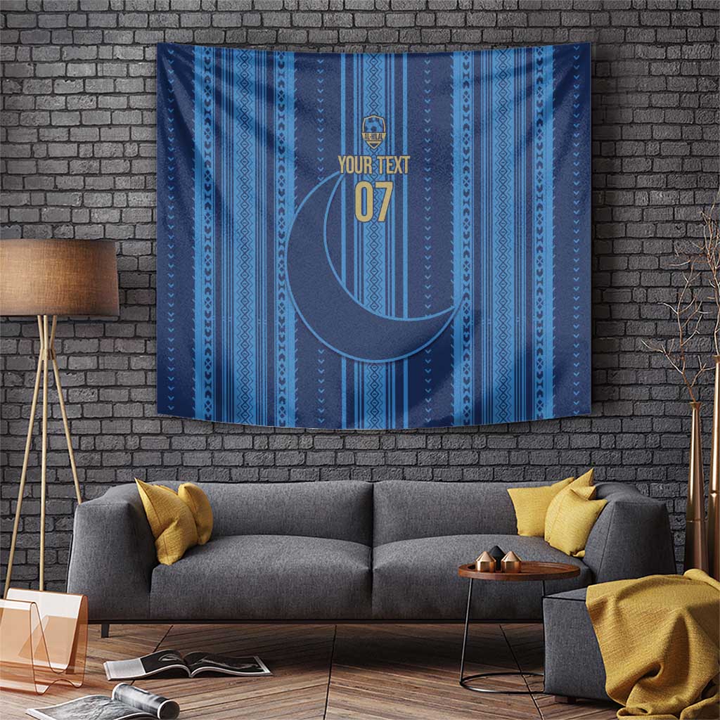 Saudi Football Al Zaeem Custom Tapestry Crescent Moon - Wonder Print Shop