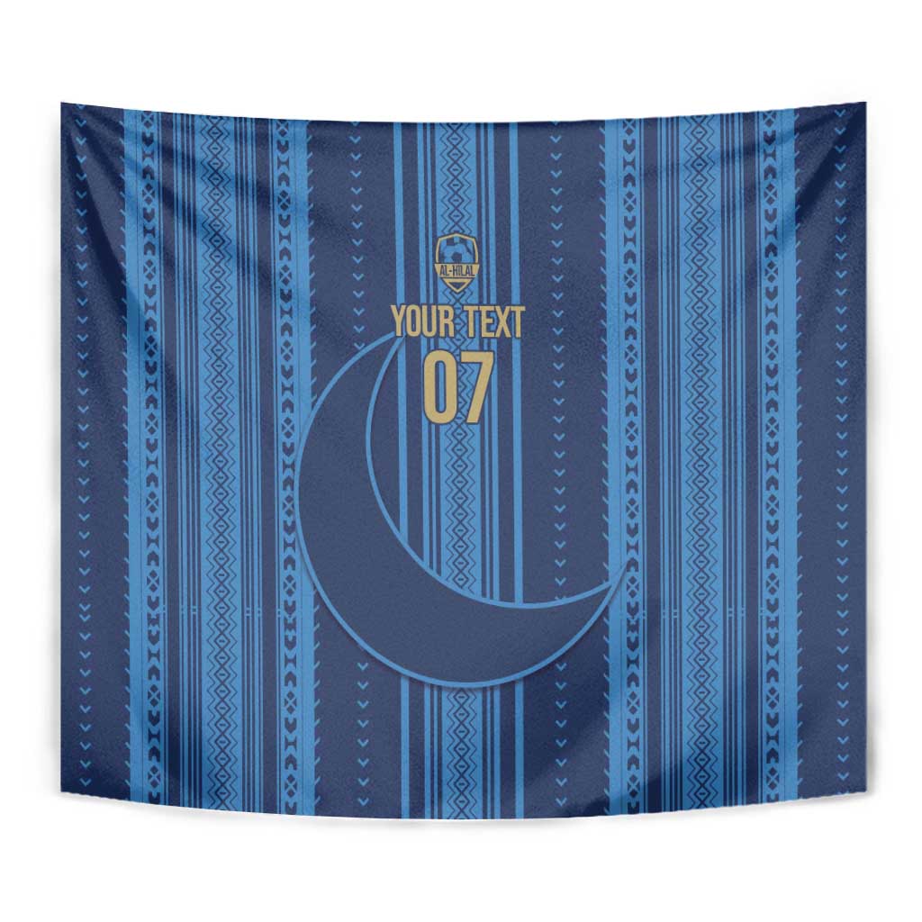 Saudi Football Al Zaeem Custom Tapestry Crescent Moon - Wonder Print Shop