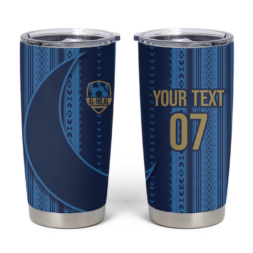Saudi Football Al Zaeem Custom Tumbler Cup Crescent Moon - Wonder Print Shop