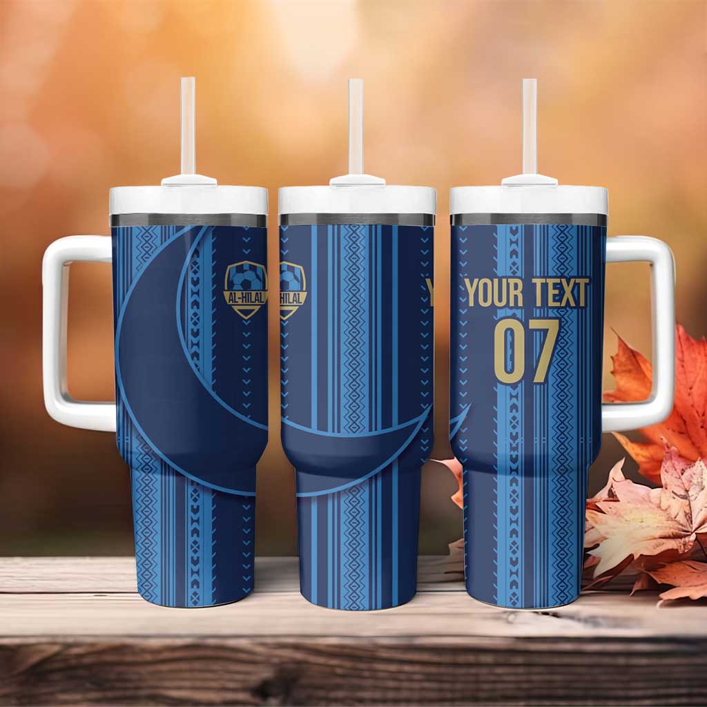Saudi Football Al Zaeem Custom Tumbler With Handle Crescent Moon - Wonder Print Shop