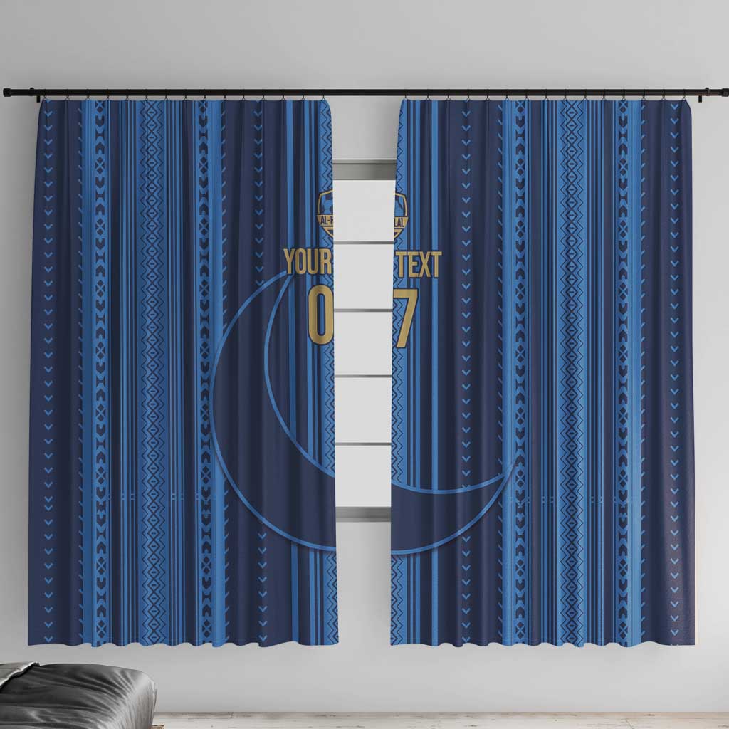 Saudi Football Al Zaeem Custom Window Curtain Crescent Moon - Wonder Print Shop