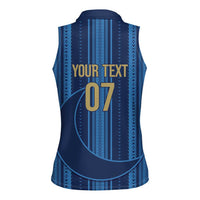Saudi Football Al Zaeem Custom Women Sleeveless Polo Shirt Crescent Moon - Wonder Print Shop