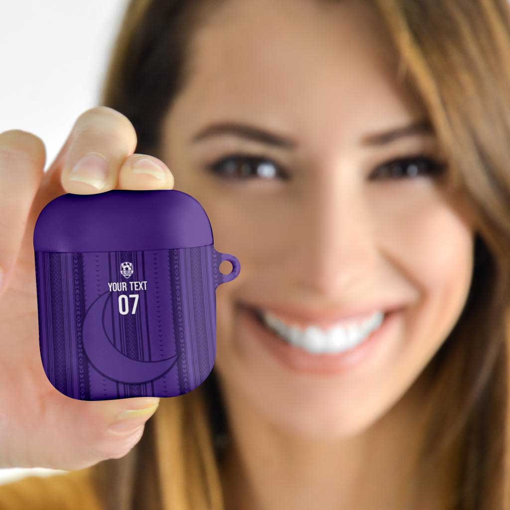 Saudi Football Al Zaeem Custom AirPods Case Crescent Moon - Purple - Wonder Print Shop