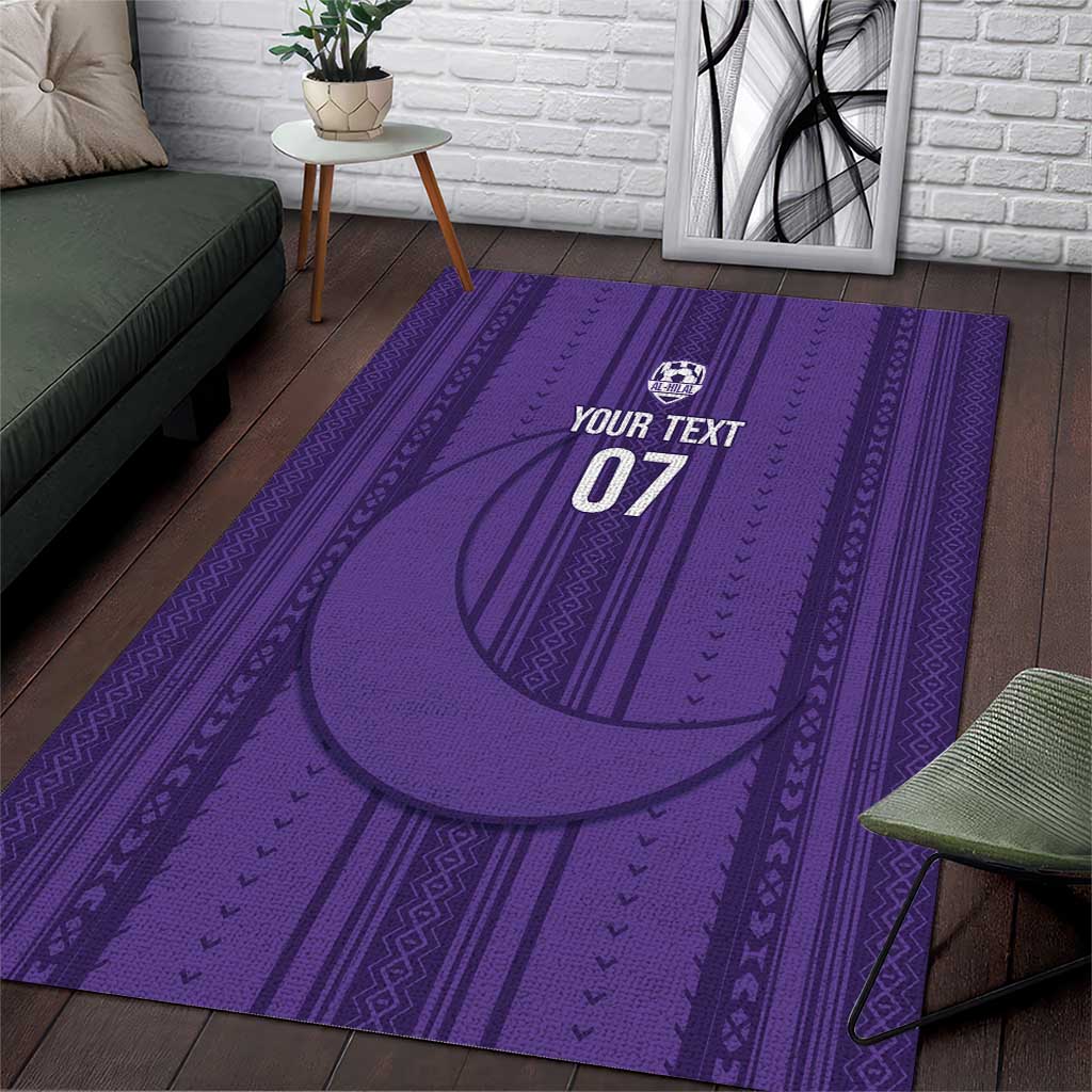 Saudi Football Al Zaeem Custom Area Rug Crescent Moon - Purple - Wonder Print Shop