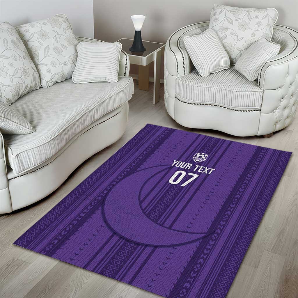 Saudi Football Al Zaeem Custom Area Rug Crescent Moon - Purple - Wonder Print Shop