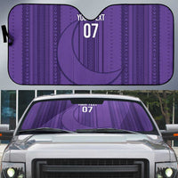 Saudi Football Al Zaeem Custom Auto Sun Shade Crescent Moon - Purple - Wonder Print Shop