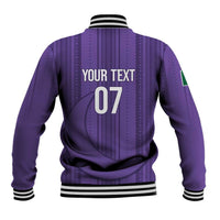 Saudi Football Al Zaeem Custom Baseball Jacket Crescent Moon - Purple - Wonder Print Shop
