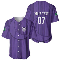 Saudi Football Al Zaeem Custom Baseball Jersey Crescent Moon - Purple - Wonder Print Shop