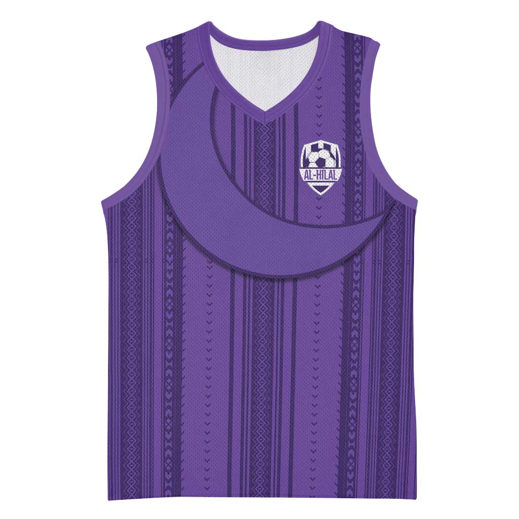 Saudi Football Al Zaeem Custom Basketball Jersey Crescent Moon - Purple - Wonder Print Shop