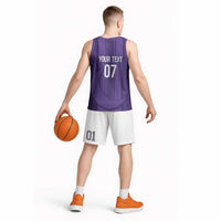 Saudi Football Al Zaeem Custom Basketball Jersey Crescent Moon - Purple - Wonder Print Shop
