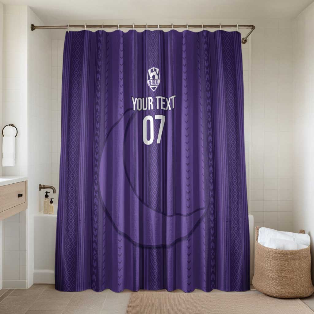 Saudi Football Al Zaeem Custom Bathroom Set Crescent Moon - Purple - Wonder Print Shop