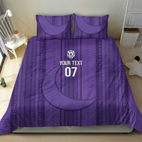 Saudi Football Al Zaeem Custom Bedding Set Crescent Moon - Purple - Wonder Print Shop