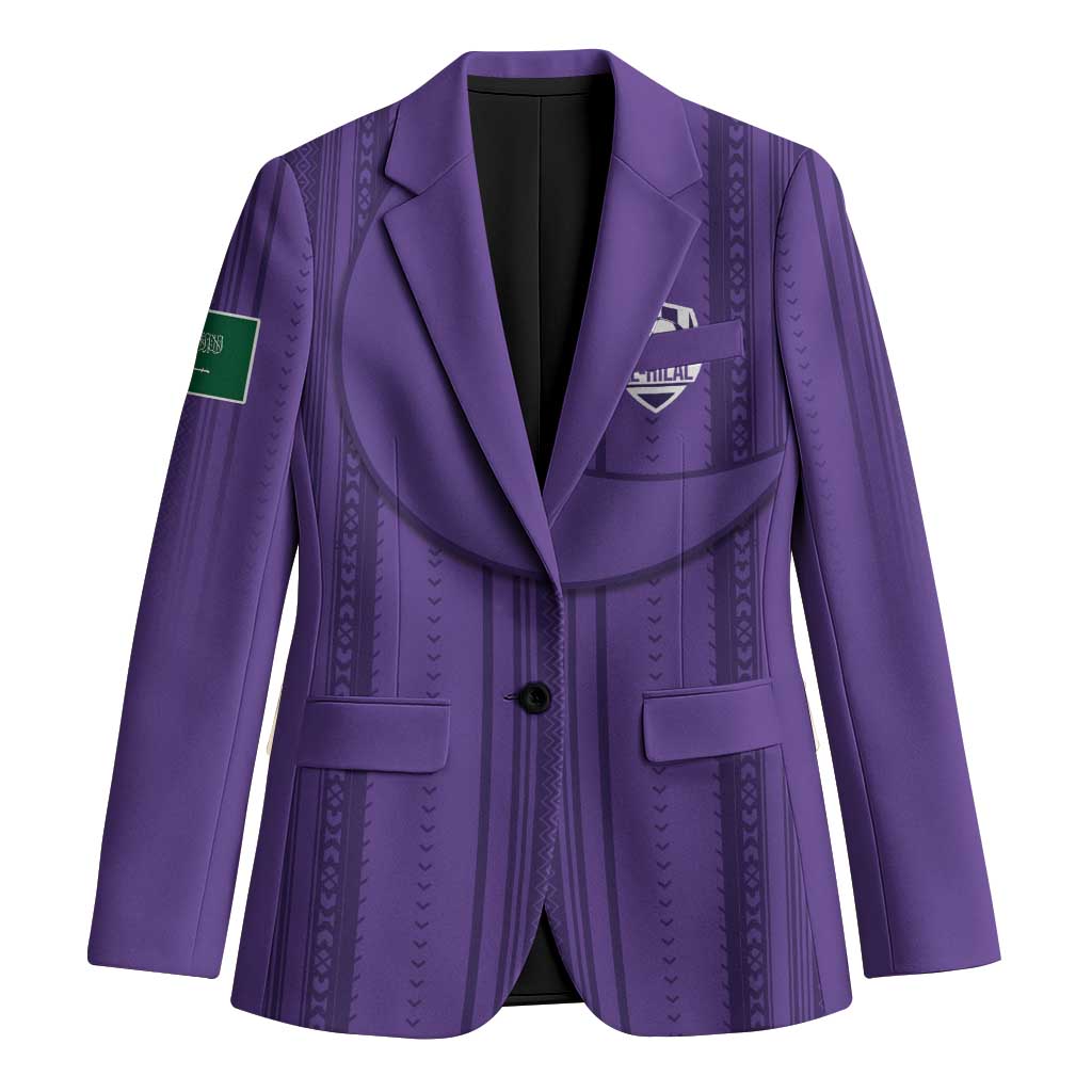 Saudi Football Al Zaeem Custom Blazer Crescent Moon - Purple - Wonder Print Shop