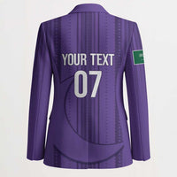 Saudi Football Al Zaeem Custom Blazer Crescent Moon - Purple - Wonder Print Shop