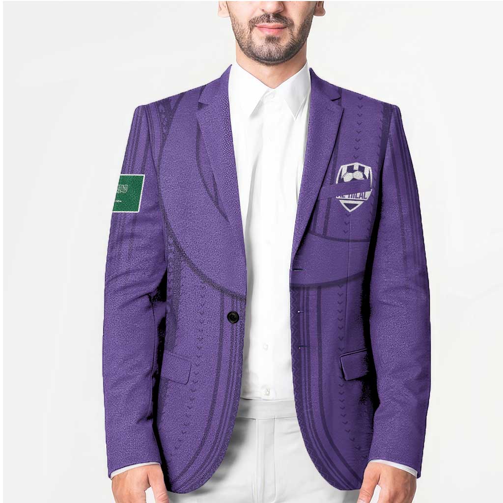 Saudi Football Al Zaeem Custom Blazer Crescent Moon - Purple - Wonder Print Shop