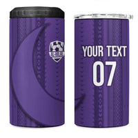 Saudi Football Al Zaeem Custom 4 in 1 Can Cooler Tumbler Crescent Moon - Purple - Wonder Print Shop
