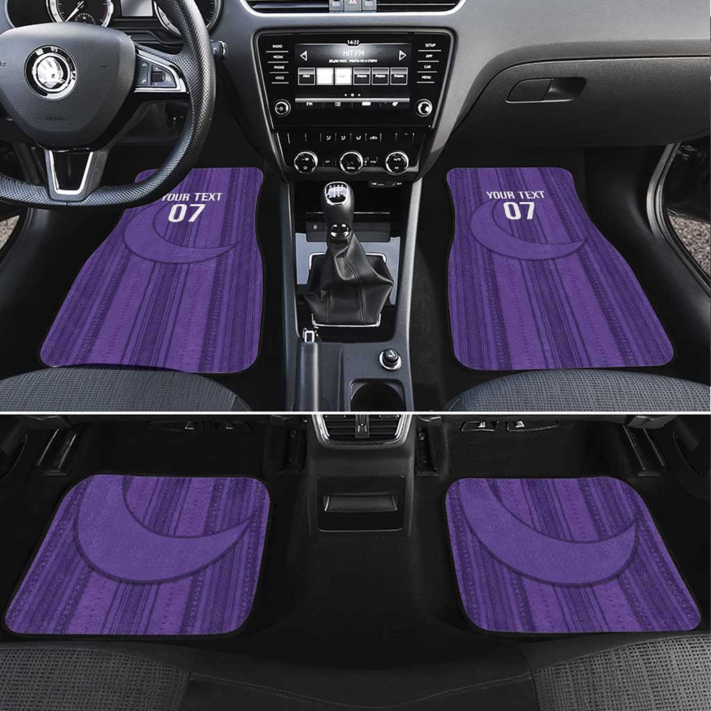 Saudi Football Al Zaeem Custom Car Mats Crescent Moon - Purple - Wonder Print Shop