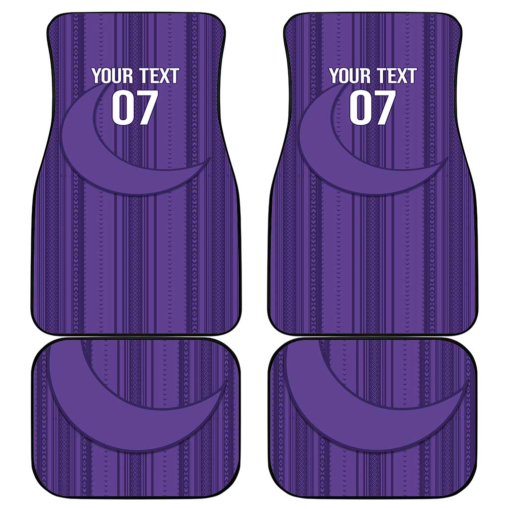Saudi Football Al Zaeem Custom Car Mats Crescent Moon - Purple - Wonder Print Shop