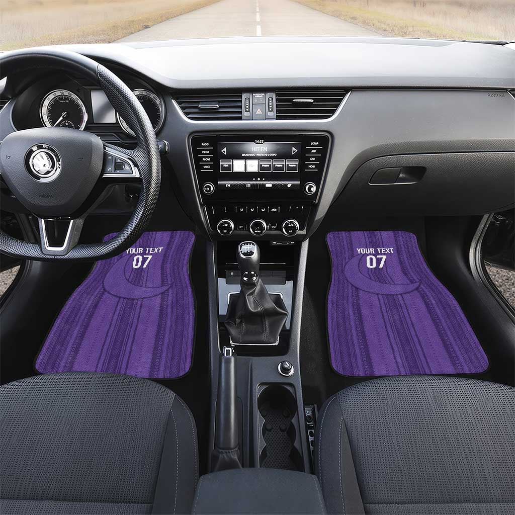 Saudi Football Al Zaeem Custom Car Mats Crescent Moon - Purple - Wonder Print Shop