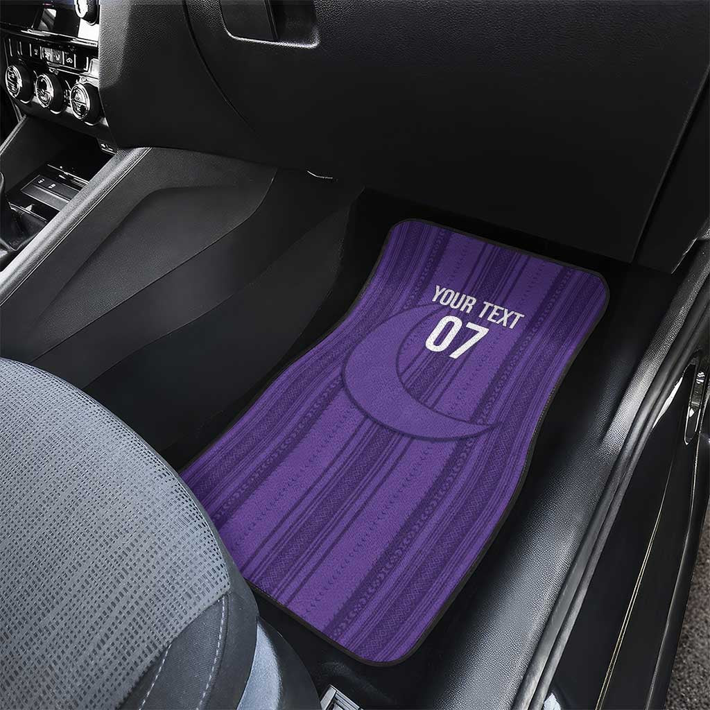 Saudi Football Al Zaeem Custom Car Mats Crescent Moon - Purple - Wonder Print Shop