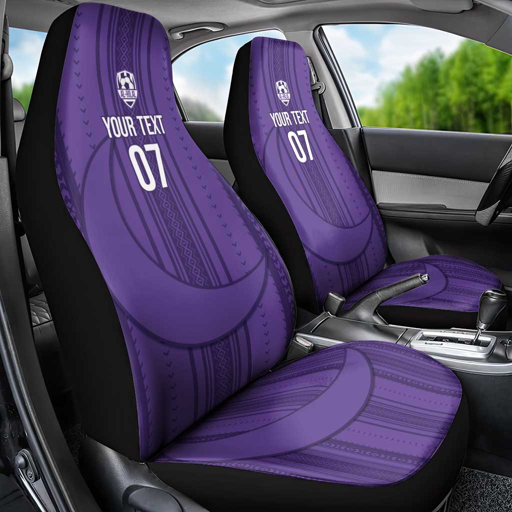 Saudi Football Al Zaeem Custom Car Seat Cover Crescent Moon - Purple - Wonder Print Shop