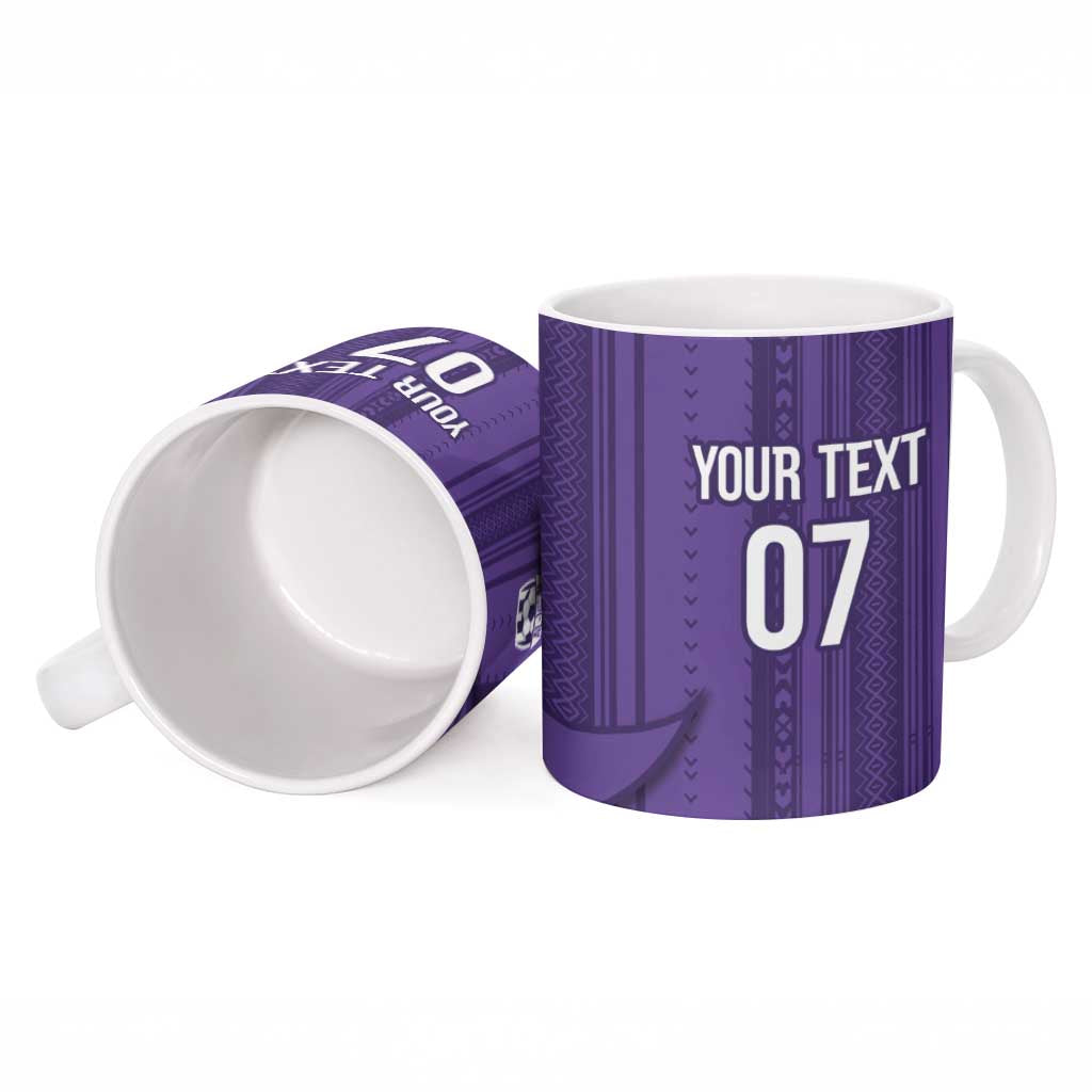 Saudi Football Al Zaeem Ceramic Mug Crescent Moon - Purple - Wonder Print Shop
