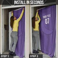 Saudi Football Al Zaeem Custom Door Cover Crescent Moon - Purple - Wonder Print Shop