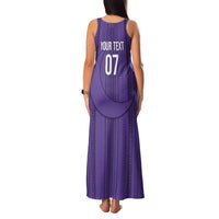 Saudi Football Al Zaeem Custom Family Matching Tank Maxi Dress and Hawaiian Shirt Crescent Moon - Purple - Wonder Print Shop