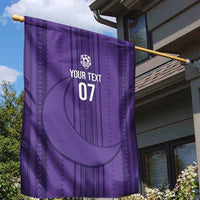 Saudi Football Al Zaeem Custom Garden Flag Crescent Moon - Purple - Wonder Print Shop