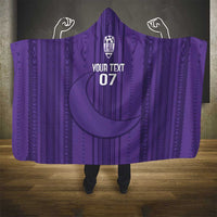 Saudi Football Al Zaeem Custom Hooded Blanket Crescent Moon - Purple - Wonder Print Shop
