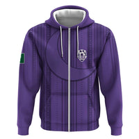 Saudi Football Al Zaeem Custom Hoodie Crescent Moon - Purple - Wonder Print Shop