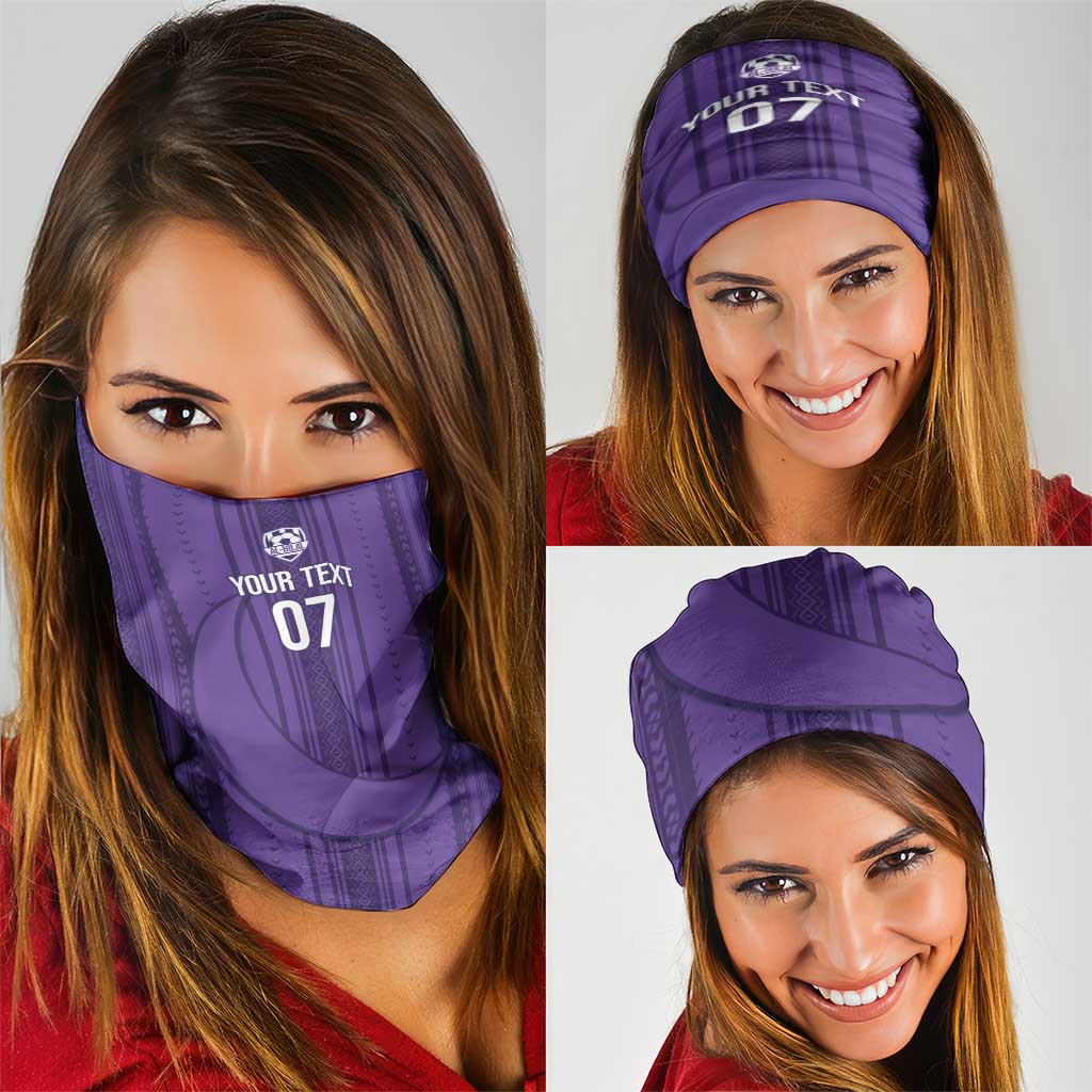 Saudi Football Al Zaeem Custom Neck Gaiter Crescent Moon - Purple - Wonder Print Shop
