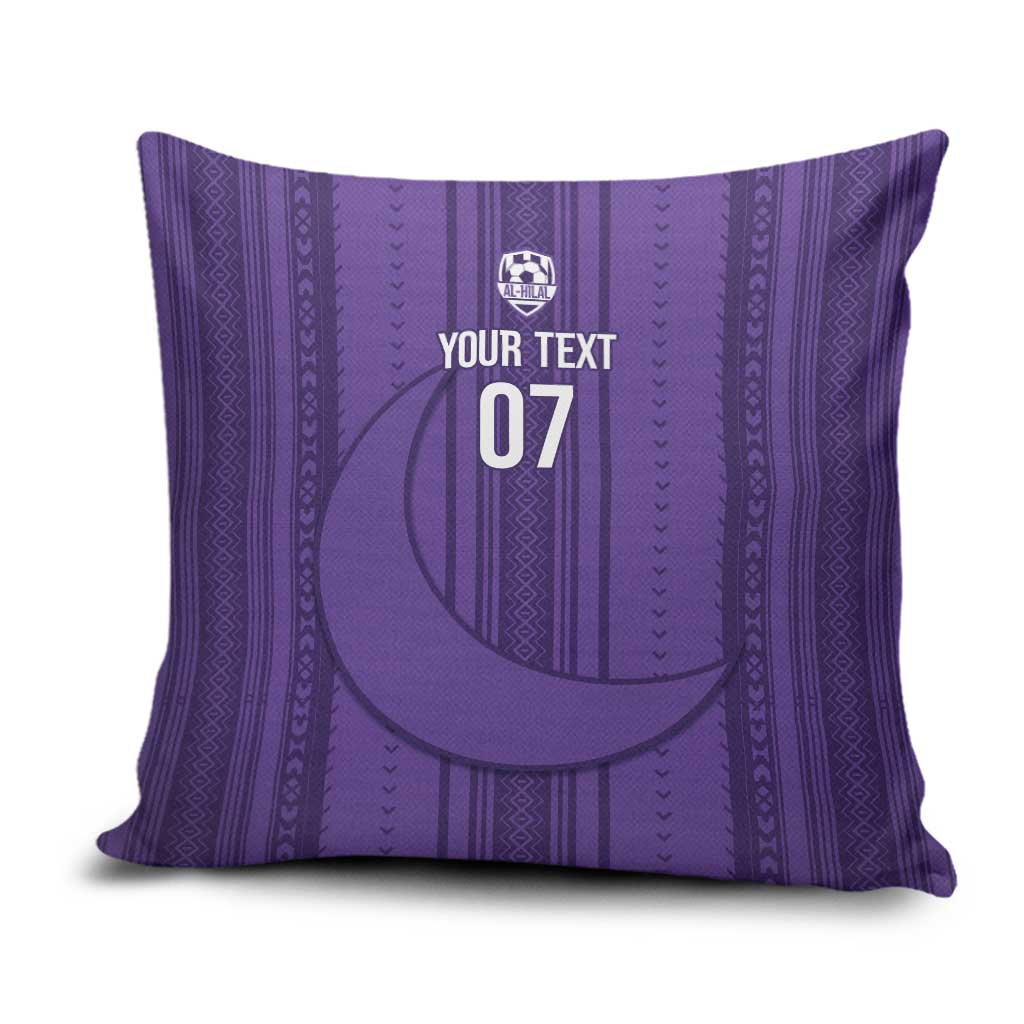Saudi Football Al Zaeem Custom Pillow Cover Crescent Moon - Purple - Wonder Print Shop