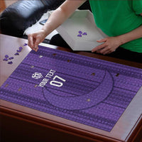 Saudi Football Al Zaeem Custom Puzzle Crescent Moon - Purple - Wonder Print Shop