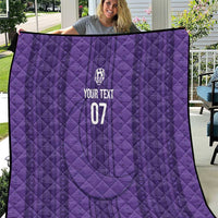 Saudi Football Al Zaeem Custom Quilt Crescent Moon - Purple - Wonder Print Shop