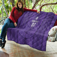 Saudi Football Al Zaeem Custom Quilt Crescent Moon - Purple - Wonder Print Shop