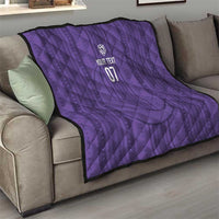 Saudi Football Al Zaeem Custom Quilt Crescent Moon - Purple - Wonder Print Shop