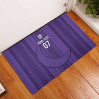 Saudi Football Al Zaeem Custom Rubber Doormat Crescent Moon - Purple - Wonder Print Shop