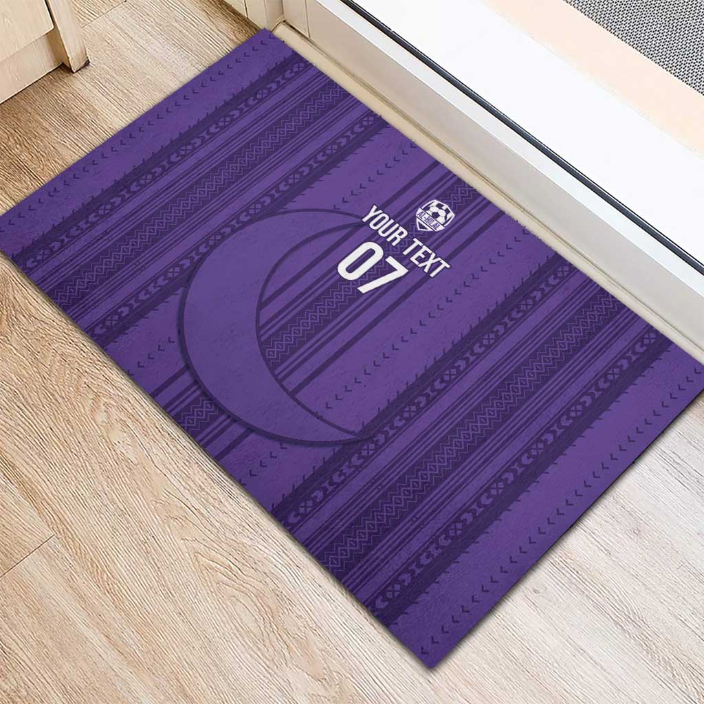 Saudi Football Al Zaeem Custom Rubber Doormat Crescent Moon - Purple - Wonder Print Shop