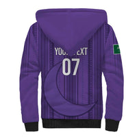 Saudi Football Al Zaeem Custom Sherpa Hoodie Crescent Moon - Purple - Wonder Print Shop