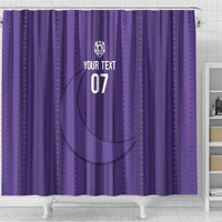 Saudi Football Al Zaeem Custom Shower Curtain Crescent Moon - Purple - Wonder Print Shop