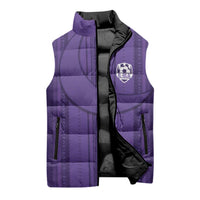 Saudi Football Al Zaeem Custom Sleeveless Puffer Jacket Crescent Moon - Purple - Wonder Print Shop