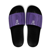 Saudi Football Al Zaeem Custom Slide Sandals Crescent Moon - Purple - Wonder Print Shop