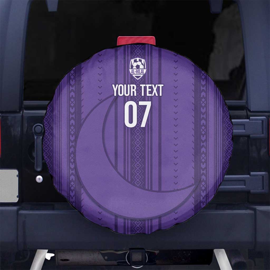 Saudi Football Al Zaeem Custom Spare Tire Cover Crescent Moon - Purple - Wonder Print Shop