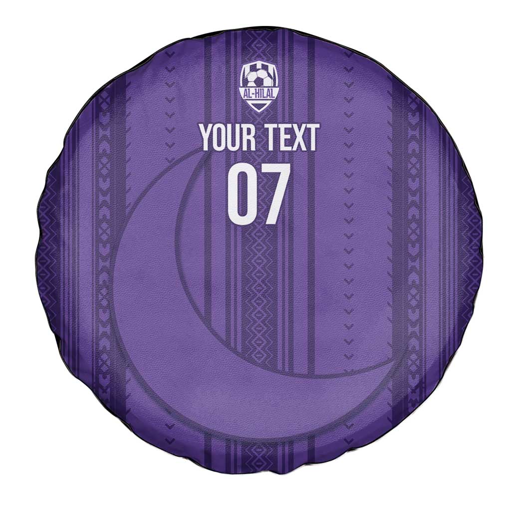 Saudi Football Al Zaeem Custom Spare Tire Cover Crescent Moon - Purple - Wonder Print Shop