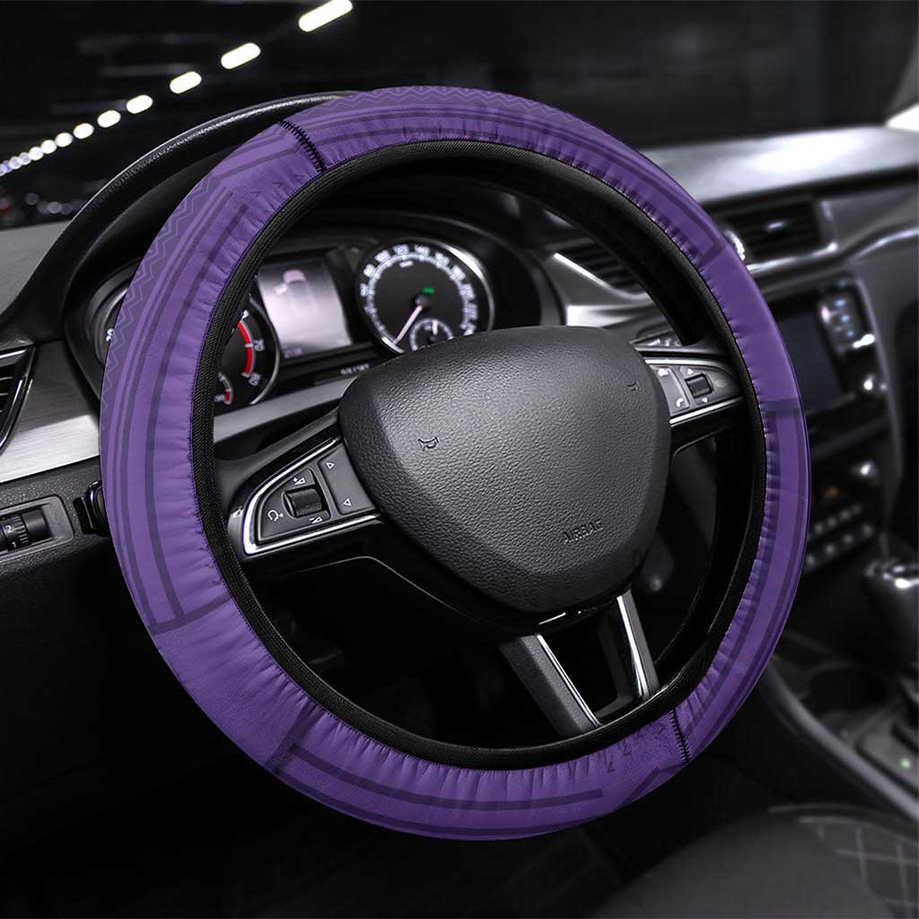 Saudi Football Al Zaeem Steering Wheel Cover Crescent Moon - Purple - Wonder Print Shop